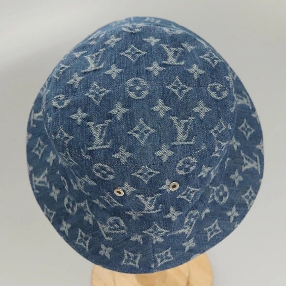 LOUIS VUITTON Monogram Denim Bucket Hat Blue M78772 LV Auth ki5688 - Picture 5 of 12